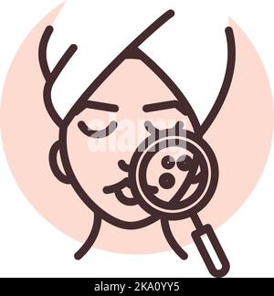 Cosmetici cura di sé, illustrazione o icona, vettore su sfondo bianco. Illustrazione Vettoriale