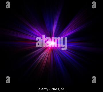 Sfocate i raffiche di luce per un effetto di velocità. Illustrazione grafica del computer Foto Stock