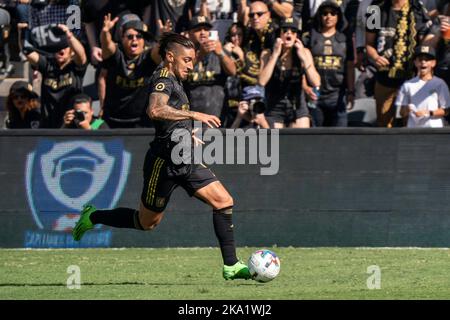 Il Los Angeles FC inoltra Cristian Arango (9) durante la MLS Western Conference Final Match contro l'Austin FC, domenica 30 ottobre 2022, al Banc Foto Stock