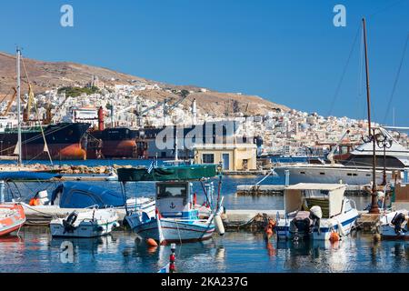 Ermoupoli sull'isola di Syros Foto Stock