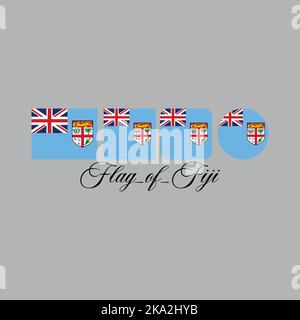 Bandiera delle Figi Illustrazione Vettoriale