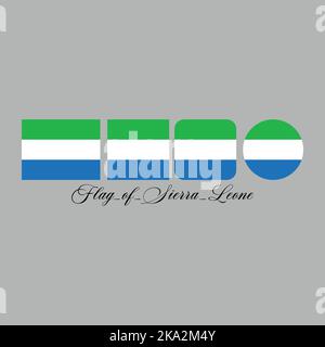 Bandiera della Sierra Leone Illustrazione Vettoriale