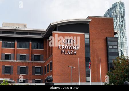 Liverpool, Regno Unito - 7 settembre 2022: Il Crowne Paza Hotel a Liverpool, Inghilterra Foto Stock