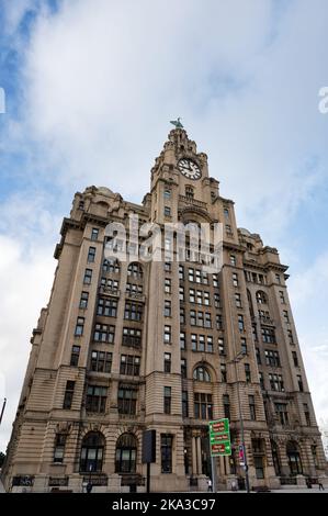 Liverpool, Regno Unito - 7 settembre 2022: Edificio degli uffici di Cunard a Liverpool Inghilterra Foto Stock