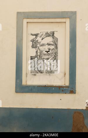 Street Art sulla parete Foto Stock