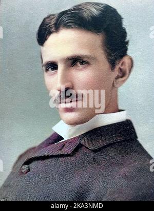 NICOLA TESLA (1856-1943) ingegnere elettrico serbo-americano, circa 1890 Foto Stock