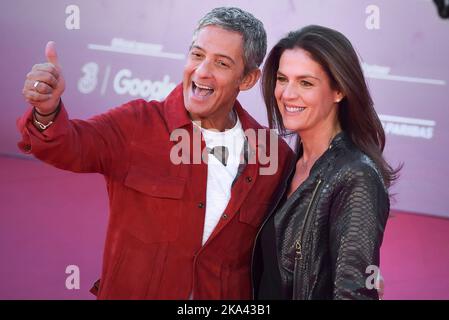 Roma, Italia. 29th Ott 2017. Rosario Fiorello e Susanna Biondo camminano su un tappeto rosso ' durante il 12th° Festival del Cinema di Roma all'Auditorium Parco della Musica il 29 ottobre 2017 a Roma, Italia Credit: dpa/Alamy Live News Foto Stock