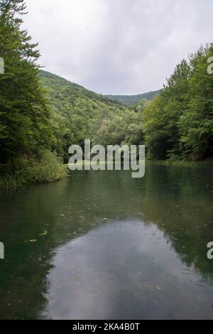 Un bellissimo lago Grza, fiume Grza in Serbia Foto Stock