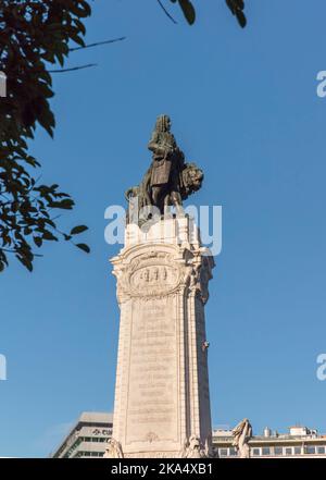 Statua Marquis do Bombal a Lisbona, Portogallo Foto Stock