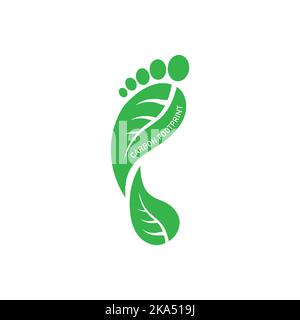 Design concettuale Carbon Footprint. Illustrazione vettoriale. Illustrazione Vettoriale