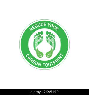 Design concettuale Carbon Footprint. Illustrazione vettoriale. Illustrazione Vettoriale