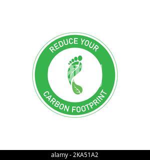 Design concettuale Carbon Footprint. Illustrazione vettoriale. Illustrazione Vettoriale