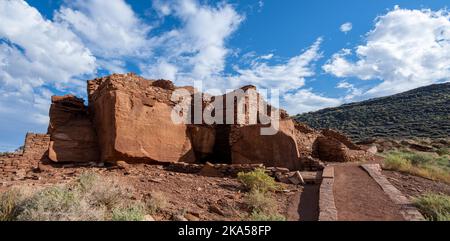 Wupatki National Monument costruito dall'antico Pueblo in quello che è ora vicino a Flagstaff, Arizona Foto Stock