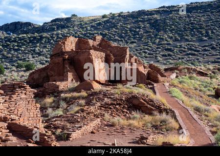 Wupatki National Monument costruito dall'antico Pueblo in quello che è ora vicino a Flagstaff, Arizona Foto Stock