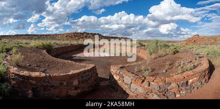 Wupatki National Monument costruito dall'antico Pueblo in quello che è ora vicino a Flagstaff, Arizona Foto Stock