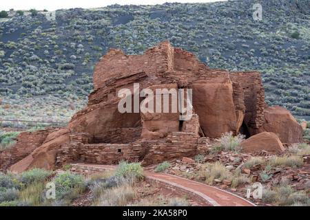 Wupatki National Monument costruito dall'antico Pueblo in quello che è ora vicino a Flagstaff, Arizona Foto Stock