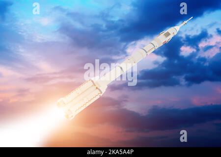 Lo Space Shuttle decollo per una missione Foto Stock