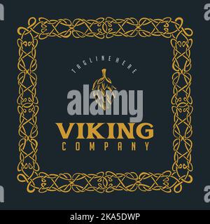 Vichingo bordo vintage ornamento illustrazione illustrazioni vettoriali per il tuo logo di lavoro, t-shirt merchandise, adesivi e disegni di etichette, poster Illustrazione Vettoriale