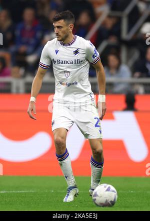 Milano, Italia, 29th ottobre 2022. Alex Ferrari di UC Sampdoria durante la Serie A match a Giuseppe Meazza, Milano. L'immagine di credito dovrebbe essere: Jonathan Moskrop / Sportimage Foto Stock