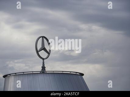 Stoccarda, Germania. 28th Ott 2022. Museo Mercedes Benz di Stoccarda. (Foto di Igor Golovniov/SOPA Images/Sipa USA) Credit: Sipa USA/Alamy Live News Foto Stock