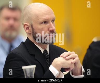 SKIEN, Norvegia 20170110. Il Ministero della giustizia norvegese e la Breivik hanno entrambi impugnato la sentenza del Tribunale distrettuale di Oslo del 20 aprile 2016. La Corte d'appello esaminerà se le condizioni carcerarie di Breivik violino la Convenzione europea dei diritti dell'uomo. Foto: Lise Aaserud / NTB scanpix Foto Stock