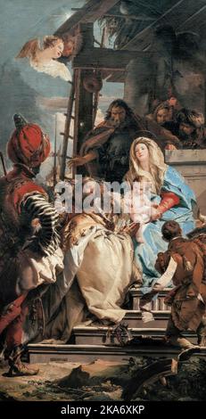 Giovanni Battista Tiepolo, Adorazione dei Magi, dipinto ad olio su tela, 1753 Foto Stock