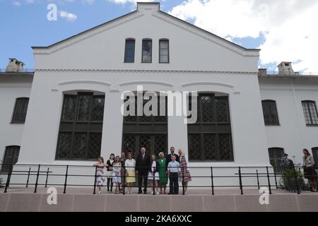 20170704. Regina Sonja di Norvegia 80th° anniversario. La Queen Sonja KunstStall (stalla d'arte) si apre negli antichi edifici del castello nel 80th° compleanno della Regina. Gli edifici si trovano nel Parco del Castello, e non sono stati disponibili al pubblico prima. Foto: Lise Aaserud / NTB scanpix Foto Stock