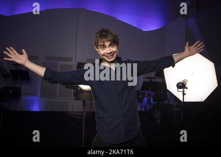 Oslo, Norvegia 20180115. Alexander Rybak è uno degli artisti del concorso nazionale di canzoni Eurovision di quest'anno. Partecipa alle finali norvegesi a Oslo Spektrum il 10th marzo con la sua canzone autoscritta 'Thats How You Write a Song'. Foto: Heiko Junge / NTB scanpi Foto Stock