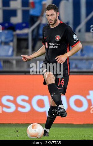 Roma, Italia. 27th Ott 2022. Henrik Dalsgaard di Midtjylland in azione durante la partita di calcio Europa League Group F tra SS Lazio e Midtjylland allo stadio Olimpico di Roma (Italia), 27th ottobre 2022. Foto Andrea Staccioli/Insidefoto Credit: Insidefoto di andrea staccioli/Alamy Live News Foto Stock