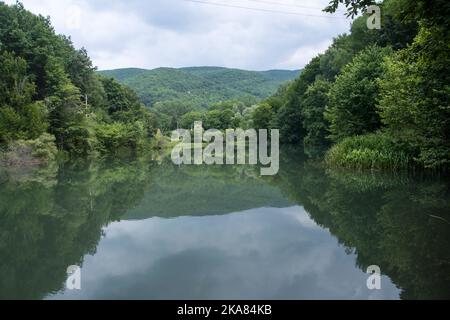 Un bellissimo lago Grza, fiume Grza in Serbia Foto Stock