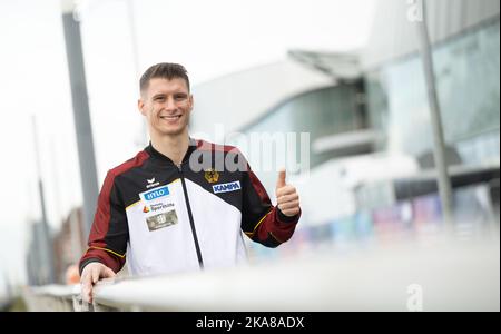 Liverpool, Regno Unito. 01st Nov 2022. Ginnastica: Campionato del mondo. Lukas Dauser dalla Germania. Credit: Marijan Murat/dpa/Alamy Live News Foto Stock