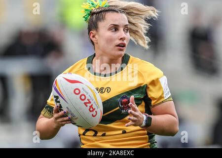 Leeds, Regno Unito. 01st Nov 2022. Maria Graf del Brasile durante la partita della Coppa del mondo di rugby femminile 2021 Inghilterra Donne vs Brasile Donne al Headingley Stadium, Leeds, Regno Unito, 1st novembre 2022 (Photo by Mark Cosgrove/News Images) a Leeds, Regno Unito il 11/1/2022. (Foto di Mark Cosgrove/News Images/Sipa USA) Credit: Sipa USA/Alamy Live News Foto Stock