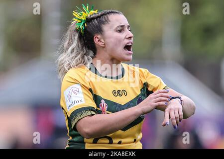 Leeds, Regno Unito. 01st Nov 2022. Maria Graf del Brasile durante la partita della Coppa del mondo di rugby femminile 2021 Inghilterra Donne vs Brasile Donne al Headingley Stadium, Leeds, Regno Unito, 1st novembre 2022 (Photo by Mark Cosgrove/News Images) a Leeds, Regno Unito il 11/1/2022. (Foto di Mark Cosgrove/News Images/Sipa USA) Credit: Sipa USA/Alamy Live News Foto Stock