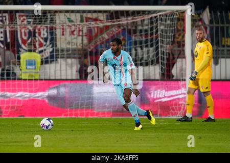 Monza, Italia. 31st Ott 2022. Marlon (AC Monza) durante l'AC Monza vs Bologna FC, calcio italiano Serie A match in Monza, Italy, October 31 2022 Credit: Independent Photo Agency/Alamy Live News Foto Stock