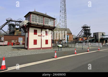Vista su Snibston Colliery Park, Coalville, Leicestershire, Inghilterra, Regno Unito Foto Stock