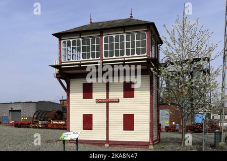 Vista su Snibston Colliery Park, Coalville, Leicestershire, Inghilterra, Regno Unito Foto Stock