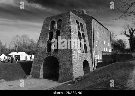 Il Moira Furnace Museum and Country Park, Moira Village, Leicestershire, Inghilterra; UK Moira Furnace è un altoforno di produzione del 19th° secolo Foto Stock