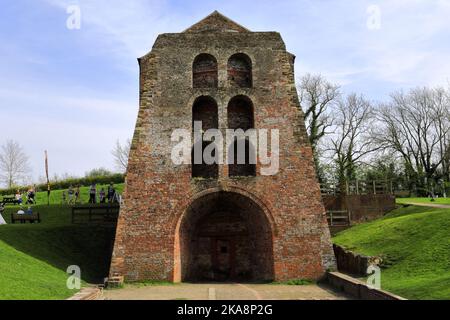 Il Moira Furnace Museum and Country Park, Moira Village, Leicestershire, Inghilterra; UK Moira Furnace è un altoforno di produzione del 19th° secolo Foto Stock