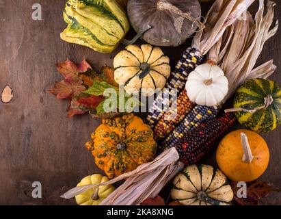 In autunno la vita ancora con la zucca Foto Stock