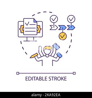 Icona del concetto di abilità multitasking Illustrazione Vettoriale