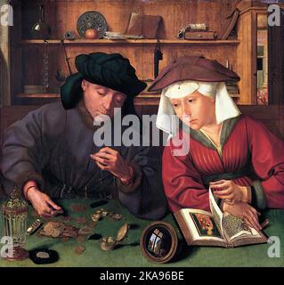 Massys di Quentin. Il moneylender e sua moglie, 1514. Olio su pannello, 70,5 x 67 cm Foto Stock