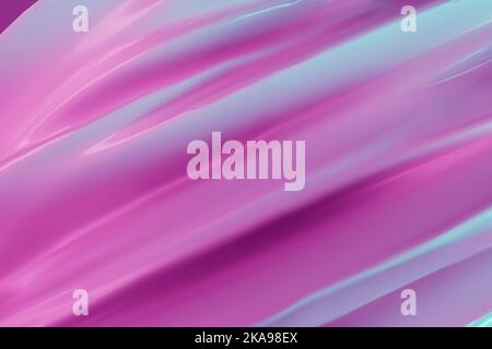 Sfumature astratte rosa e blu rendering liquido 3D. Foto Stock