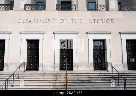 1 novembre 2022, Washington, District of Columbia, Stati Uniti: Il Dipartimento degli interni degli Stati Uniti a Washington, DC (Credit Image: © Michael Brochstein/ZUMA Press Wire) Foto Stock