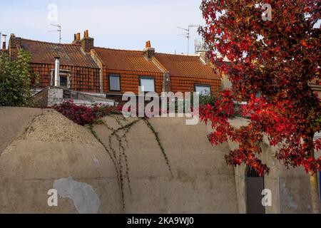 In disuso il blocco tedesco della seconda guerra mondiale. Fives distretto, Lille, Nord, Hauts-de-France, Francia Foto Stock