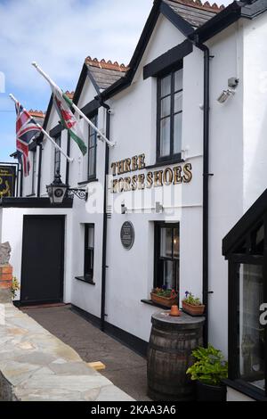 The Three Horseshoes Pub a Dinas Powis, Galles del Sud, Regno Unito Foto Stock