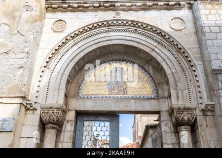 Ingresso, Basilica Eufrasiana, Parenzo, Croazia Foto Stock