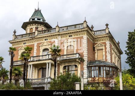 Villa Munz, Lungomare, Franz Joseph Promenade, Opatija, Croazia Foto Stock