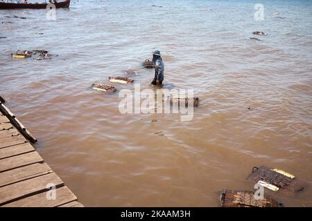 Pesca di granchio KEP Cambogia Foto Stock