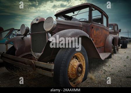 Classic Line Rust e Patina nel caldo sole del New Mexico Foto Stock