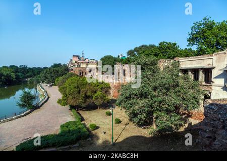 Tomba del sultano Firuz Shah Tughlaq a Delhi Foto Stock